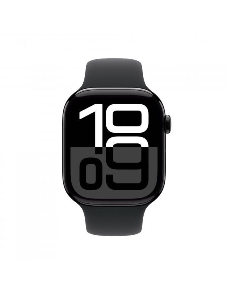 Apple Watch Series 10 Serie 10 GPS 46mm Cassa in Alluminio color Jet Black con Nero Sport Band - M/L