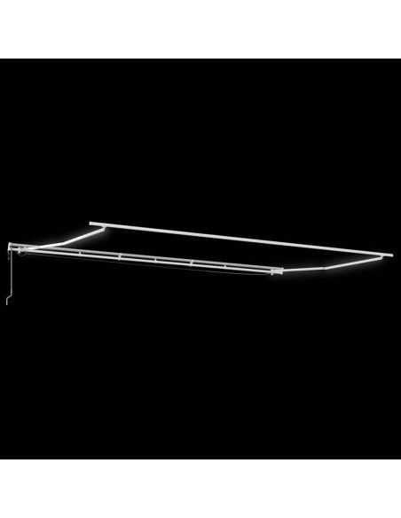 Tenda Retrattile Automatica LED Antracite e Bianco 600x300 cm