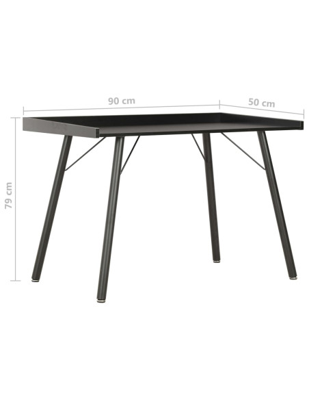 Scrivania Nera 90x50x79 cm