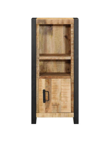 Mobiletto da Bagno 40x30x90 cm Legno Massello Mango Grezzo