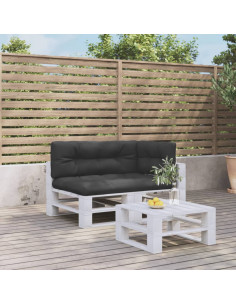 Cuscini per Pallet 3 pz Neri in Tessuto Oxford