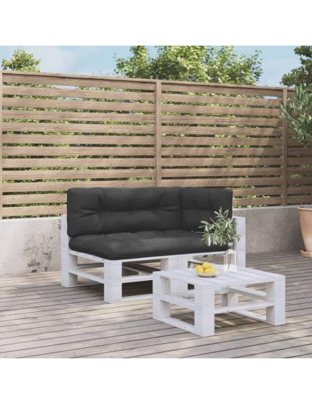 Cuscini per Pallet 3 pz Neri in Tessuto Oxford