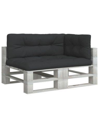 Cuscini per Pallet 3 pz Neri in Tessuto Oxford