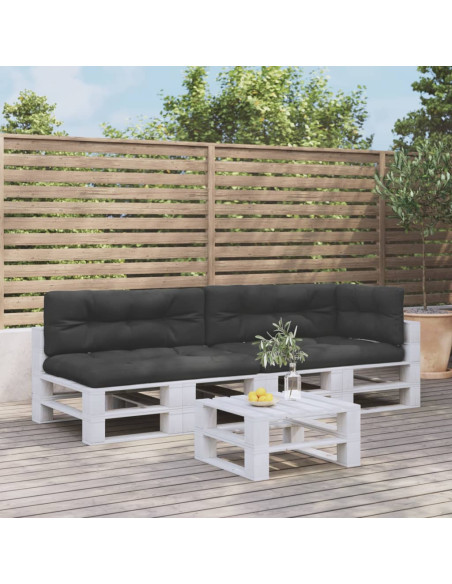 Cuscini per Pallet 5 pz Neri in Tessuto