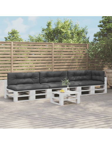 Cuscini per Pallet 7 pz Antracite in Tessuto