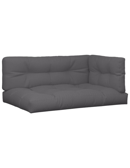 Cuscini per Pallet 7 pz Antracite in Tessuto