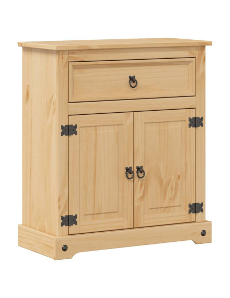 Set Mobili da Bagno 3 pz Corona in Legno Massello di Pino