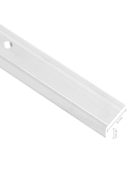 Profili a L per Gradini 15 pz in Alluminio 100 cm Argento