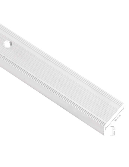 Profili a L per Gradini 5 pz in Alluminio 100 cm Argento