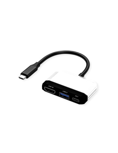 VALUE USB DOCKING STATION TYPE C, HDMI, 4K30, 1X USB A + 1X C (PD)