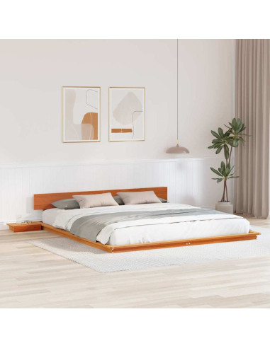 Struttura del letto Marrone 200 x 200 cm legno