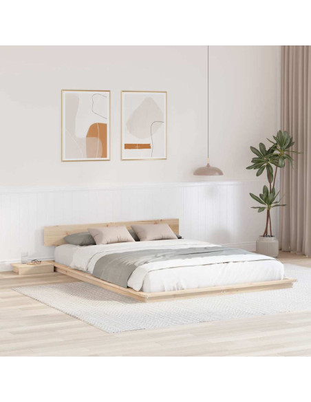 Struttura del letto Marrone 150 x 200 cm legno