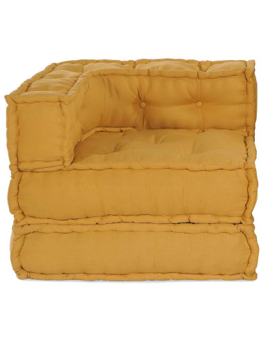 Divano Componibile Giallo 70x70x54 in Tessuto