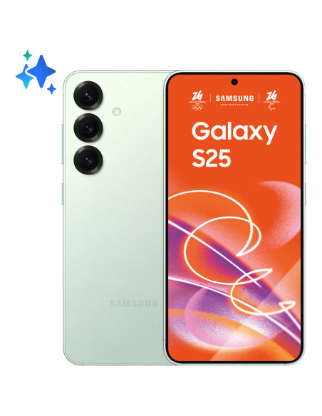 Samsung Galaxy S25 Smartphone AI, Display 6.2'' FHD+ Dynamic AMOLED 2X, Fotocamera 50MP, RAM 12GB, 128GB, 4.000 mAh, Mint