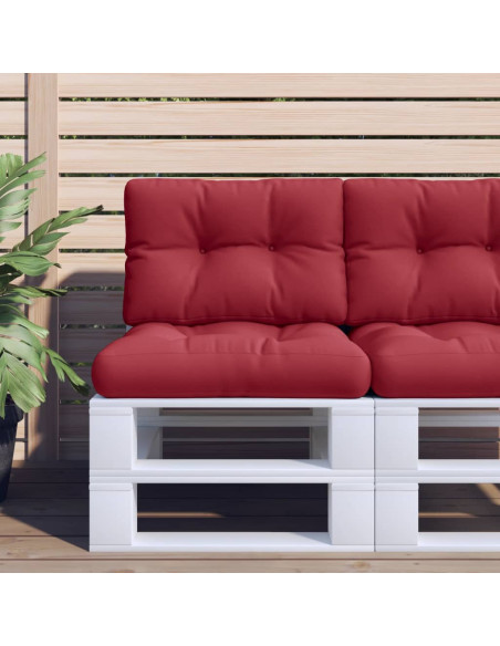 Cuscino per Pallet Rosso Vino 60x40x12 cm in Tessuto