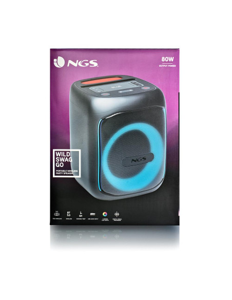 NGS WILD SWAG GO Altoparlante da festa Nero 40 W