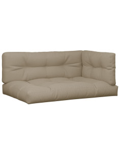 Cuscini per Pallet 3 pz Tortora in Tessuto 2