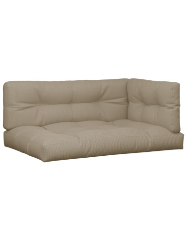 Cuscini per Pallet 3 pz Tortora in Tessuto