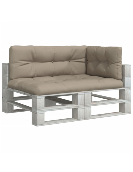 Cuscini per Pallet 3 pz Tortora in Tessuto