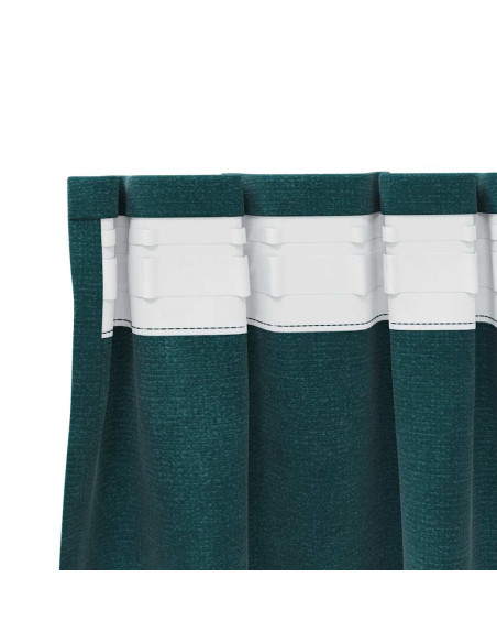 Tende oscuranti 2 pcs Verde Scuro 140 x 140 cm Velluto