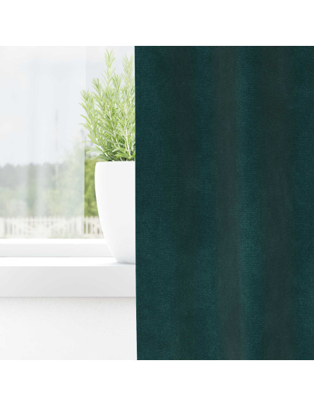 Tende oscuranti 2 pcs Verde Scuro 140 x 175 cm Velluto