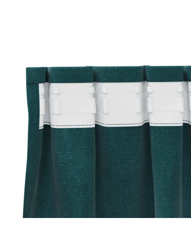 Tende oscuranti 2 pcs Verde Scuro 140 x 225 cm Velluto