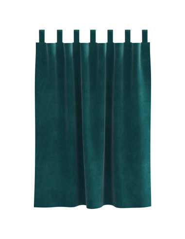 Tende oscuranti 2 pcs Verde Scuro 140 x 140 cm Velluto