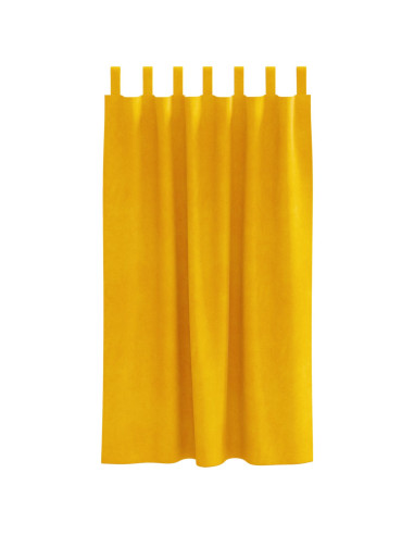Tende oscuranti 2 pcs Giallo senape 140 x 175 cm Velluto