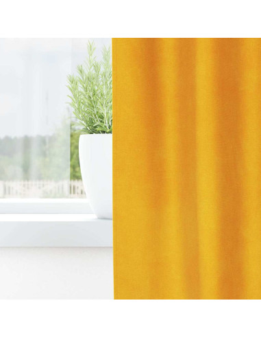 Tende oscuranti 2 pcs Giallo senape 140 x 260 cm Velluto