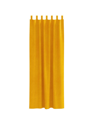 Tende oscuranti 2 pcs Giallo senape 140 x 260 cm Velluto