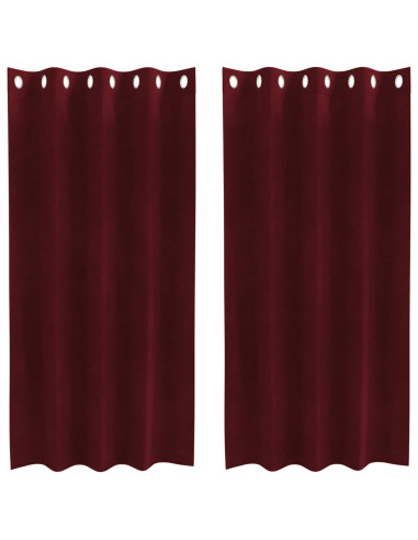 Tende oscuranti 2 pcs Rosso Vino 140 x 175 cm Velluto