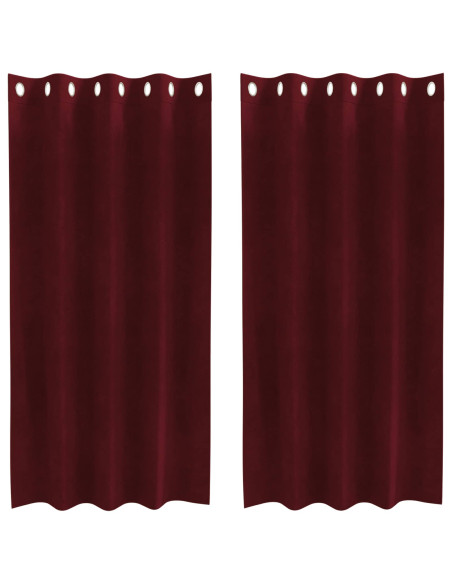 Tende oscuranti 2 pcs Rosso Vino 140 x 175 cm Velluto