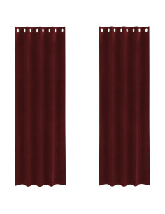 Tende oscuranti 2 pcs Rosso Vino 140 x 225 cm Velluto 2