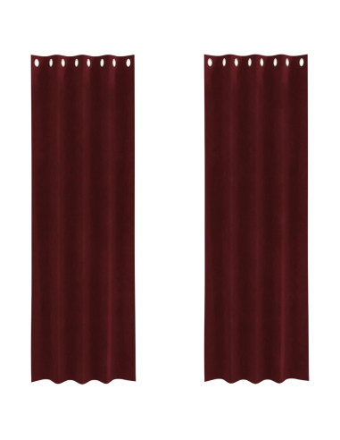 Tende oscuranti 2 pcs Rosso Vino 140 x 225 cm Velluto
