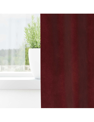 Tende oscuranti 2 pcs Rosso Vino 140 x 225 cm Velluto