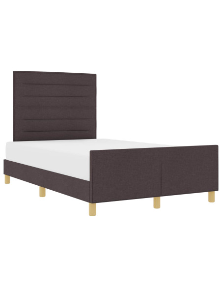 Struttura del letto Marrone scuro 140 x 200 cm Tessuto