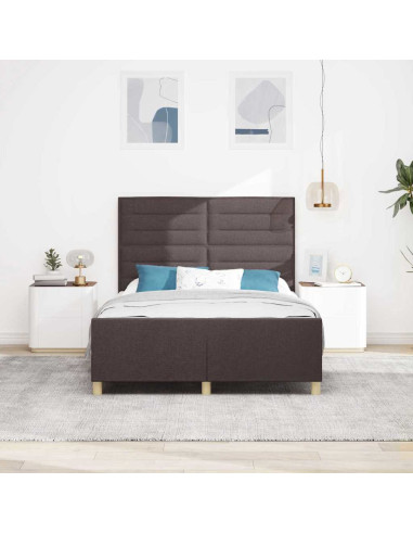 Struttura del letto Marrone scuro 140 x 200 cm Tessuto