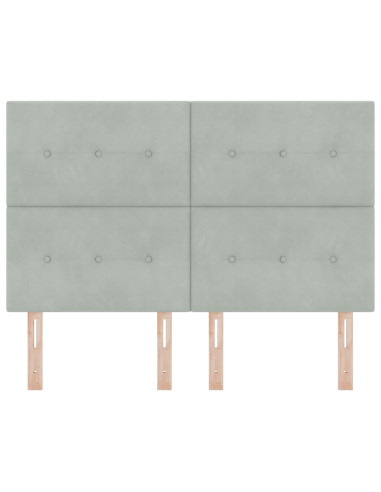 Testiera con testiera Grigio chiaro 160 cm Pelle Sintetica