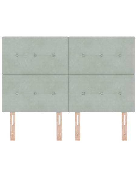 Testiera con testiera Grigio chiaro 160 cm Pelle Sintetica