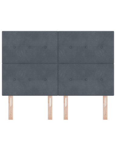 Testiera con testiera Grigio scuro 160 cm Pelle Sintetica