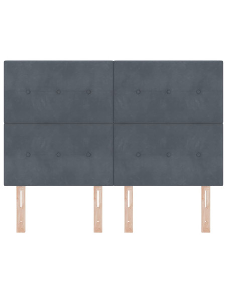 Testiera con testiera Grigio scuro 160 cm Pelle Sintetica