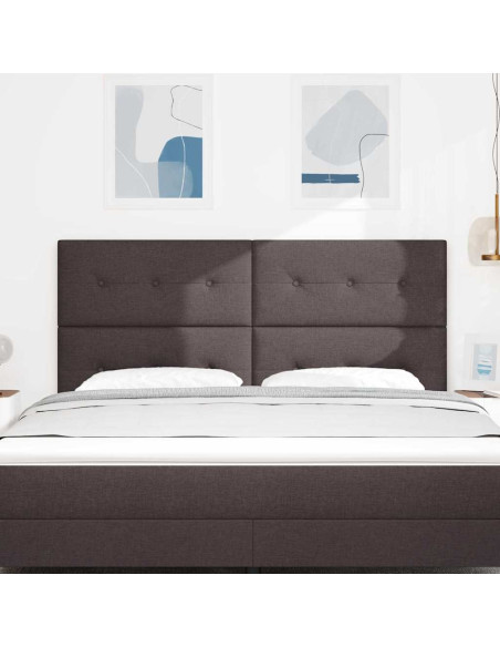 Testiera con testiera Marrone Scuro 180 cm Pelle Sintetica