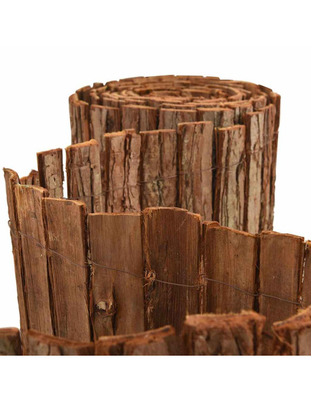 Recinzione in corteccia Marrone 600 x 125 cm Corteccia