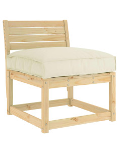 Cuscino Crema 70 x 70 x 12 cm Tessuto Oxford 2