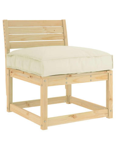 Cuscino Crema 70 x 70 x 12 cm Tessuto Oxford