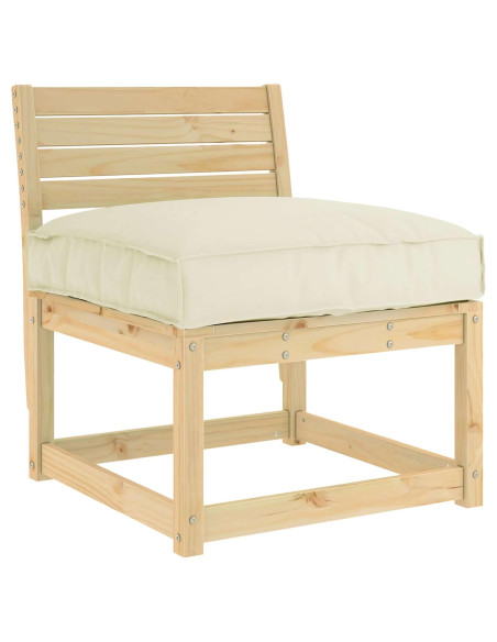 Cuscino Crema 70 x 70 x 12 cm Tessuto Oxford