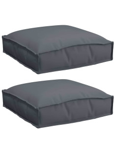 Cuscino 2 pcs Antracite 40 x 40 x 8 cm Tessuto Oxford 2