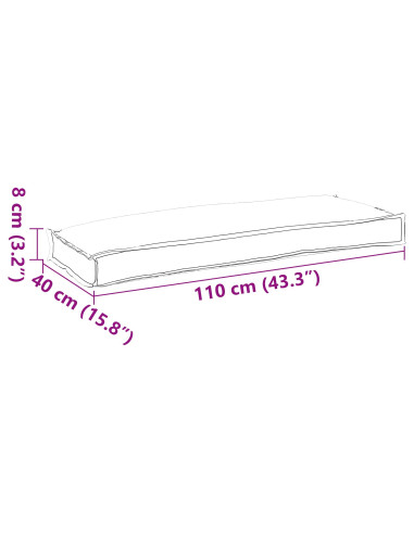 Cuscino Crema 110 x 40 x 8 cm Tessuto Oxford