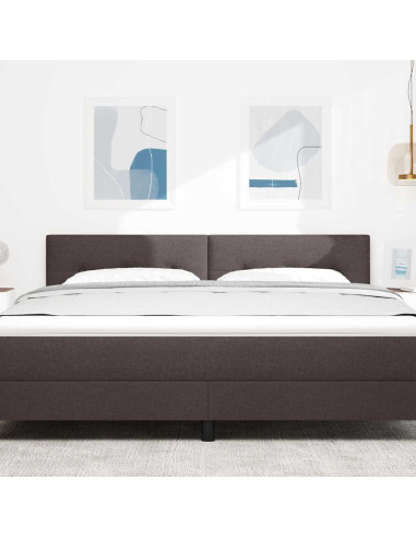 Testiera con testiera Marrone Scuro 180 cm Pelle Sintetica