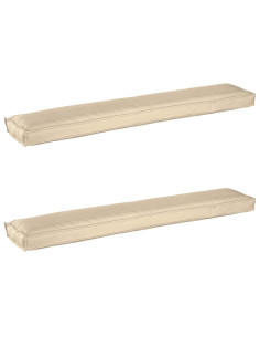 Set di Cuscini per Pallet 2 pcs Beige 200 x 40 x 8 cm 2